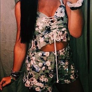 Floral two piece outfit